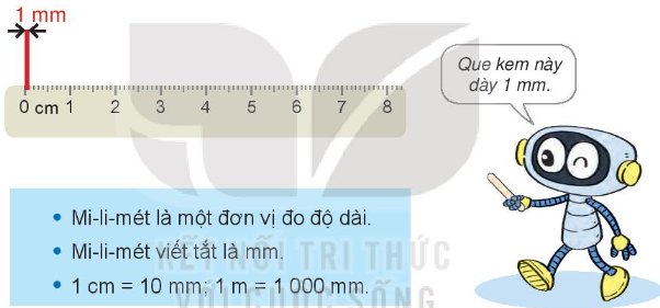 Lý thuyết Mi-li-mét (Kết nối tri thức 2022) hay, chi tiết | Toán lớp 3 (ảnh 1)