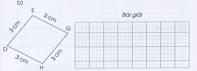 Vở bài tập Toán lớp 3 Tập 2 trang 99, 100 Chu vi hình tam giác. Chu vi hình tứ giác - Cánh diều (ảnh 1)