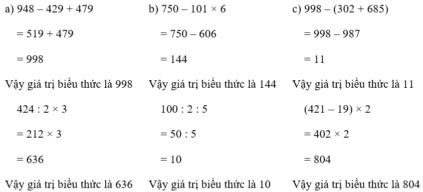 Vở bài tập Toán lớp 3 Tập 2 trang 87, 88, 89 Luyện tập chung - Cánh diều (ảnh 1)