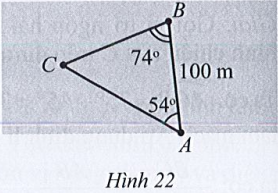 Sách bài tập Toán 10 Bài 2: Giải tam giác. Tính diện tích tam giác - Cánh diều (ảnh 1)