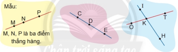 Giải Toán lớp 2 Tập 1 trang 54, 55 Ba điểm thẳng hàng | Giải bài tập Toán lớp 2 Chân trời sáng tạo.