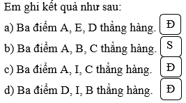 Giải Toán lớp 2 Tập 1 trang 54, 55 Ba điểm thẳng hàng | Giải bài tập Toán lớp 2 Chân trời sáng tạo.