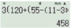 Tính: a) 2.[3.5^2 – 2(5 + 7)] + 3^3; b) 3.{120 + [55 – (11-3.2^2)} + 2^3