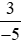 So sánh hai phân số. a) (-3)/8 và (-5)/24