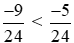 So sánh hai phân số. a) (-3)/8 và (-5)/24