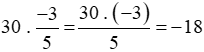 Tính giá trị -3/5 của 30