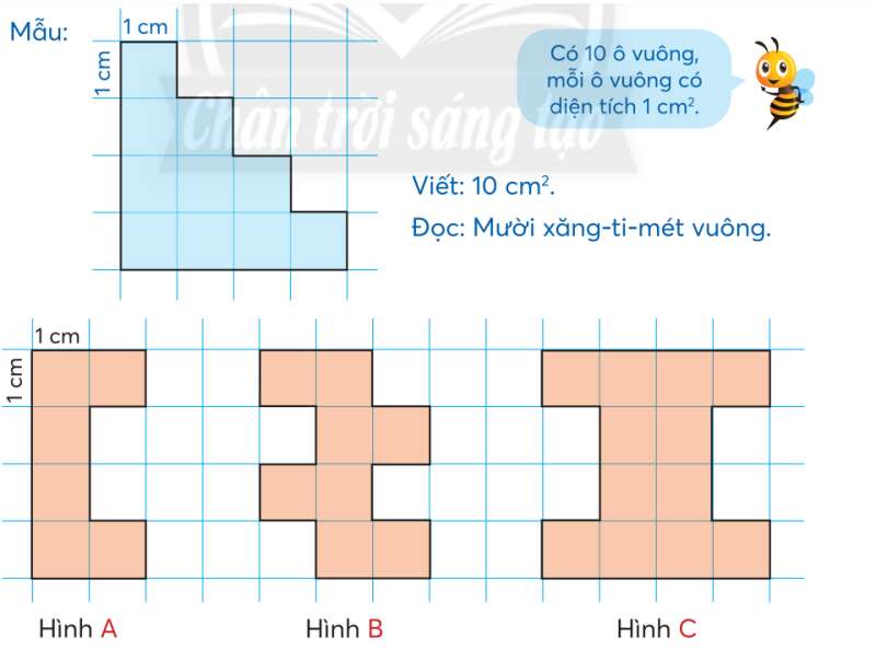 Toán lớp 3 trang 70, 71 Xăng-ti-met vuông | Chân trời sáng tạo (ảnh 2)