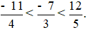 Viết các phân số sau theo thứ tự tăng dần: a) 2/5; -1/2; 2/7