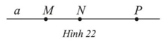 Quan sát Hình 22. Hãy tính số đoạn thẳng trên đường thẳng a và kể tên (ảnh 1)