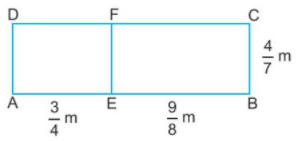 Tính diện tích hình chữ nhật ABCD ở hình bên theo hai cách, trong