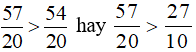 So sánh 2/1/6 . 7/1/5 và 23/2 - (-13)/3