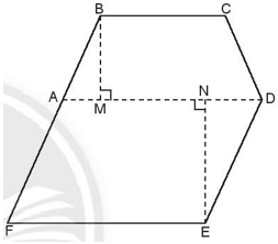 Một mảnh vườn có hình dạng như hình vẽ bên. Để tính diện tích mảnh vườn