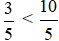 Sắp xếp các số 2; 5/(-6); 3/5; −1