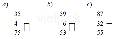 Toán lớp 2 - tập 1 - Bài 5