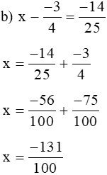 Tìm x biết -5/8 + x = -7/6