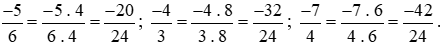 Hãy sắp xếp các số sau theo thứ tự giảm dần: 0,6; (-5)/6