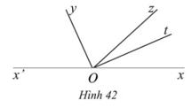 Đo các góc xOz, xOy, tOy, xOx’ ở Hình 42 (ảnh 1)