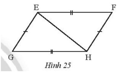 Cho Hình 25 có EF = HG, EG = HF. Chứng minh rằng: