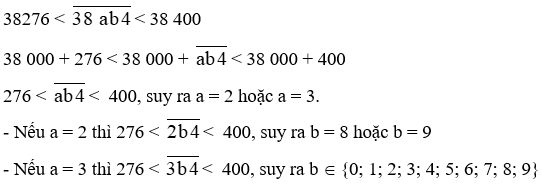 Tìm tất cả các cặp chữ số (a; b) biết rằng 