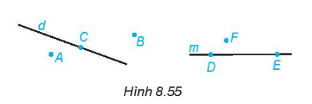 Xem Hình 8.55 rồi cho biết trong các khẳng định sau, khẳng định nào đúng