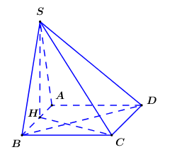 Cho hình chóp S.ABCD có (SAB)vuông góc (ABCD) có đáy ABCD  (ảnh 1)