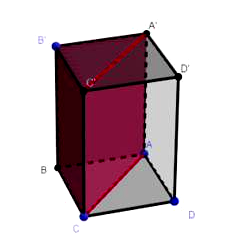 Cho khối hộp ABCD.A'B'C'D' có thể tích V = 2021. Tính thể tích V1 (ảnh 1)