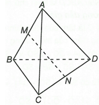 Cho tứ diện ABCD. Gọi M, N lần lượt là trung điểm của AB và CD. Chứng minh rằng vectơ AC (ảnh 1)