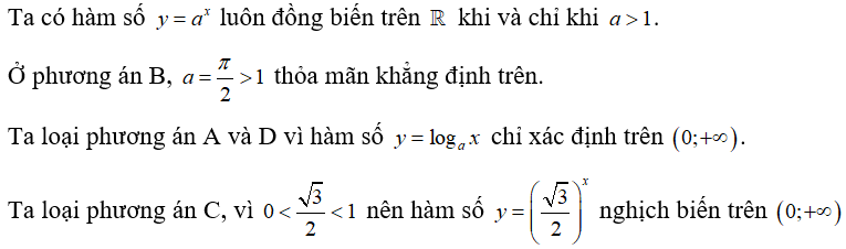 Hàm số nào sau đây đồng biến trên R ? (ảnh 1)