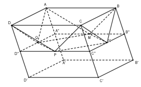 Cho lăng trụ ABCD.A'B'C'D' có chiều cao bằng 2a và đáy là hình vuông (ảnh 1)