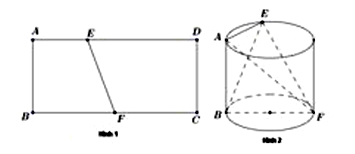 Cho một miếng tôn mỏng hình chữ nhật ABCD, với AB = 4dm và AD = 9dm (ảnh 1)