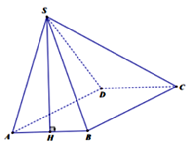Cho hình chóp S.ABCD có đáy ABCD là hình chữ nhật với (ảnh 1)
