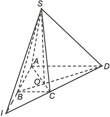 Cho hình chóp S.ABCD có đáy ABCD là hình thang (AD là đáy lớn). Gọi O là giao điểm của AC và BD (ảnh 1)