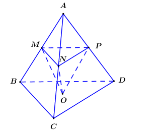 Cho tứ diện ABCD. Gọi M, N, P lần lượt là trung điểm các cạnh AB, AC, AD (ảnh 1)