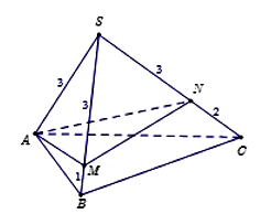 Cho hình chóp S.ABC có góc ASB = góc BSC = góc CSA = 60 độ (ảnh 1)