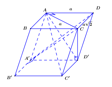 Cho hình lăng trụ ABCD.A'B'C'D' đáy là hình bình hành. (ảnh 2)