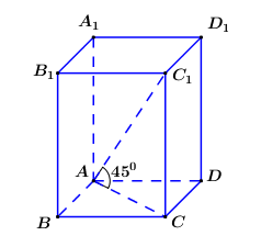 Cho khối hộp đứng ABCD.A1B1C1D1 có đáy ABCD là hình thoi cạnh a (ảnh 1)