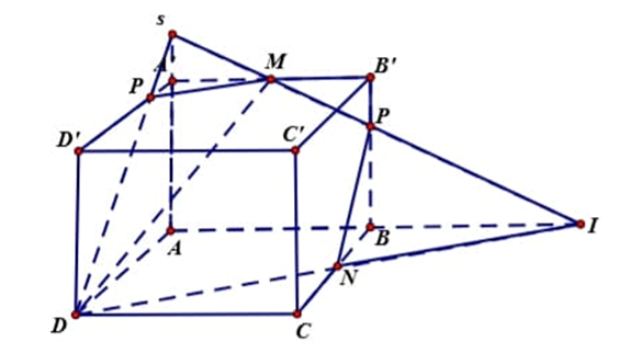 Cho hình lập phương ABCD.A'B'C'D' cạnh a. Gọi M, N lần lượt (ảnh 1)