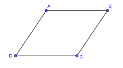 Cho hình bình hành ABCD có AB = 4 cm. Tính độ dài vectơ CD (ảnh 1)