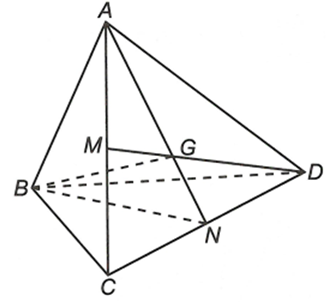 Cho tứ diện ABCD. Gọi M, N lần lượt là trung điểm của AC, CD. Tìm giao tuyến của hai mặt phẳng (MBD) và (ABN). (ảnh 1)