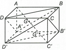 Cho hình hộp ABCD.A'B'C'D'. Gọi G, G' lần lượt là trọng tâm của các tam giác BDA', CB'D'. Chứng (ảnh 1)