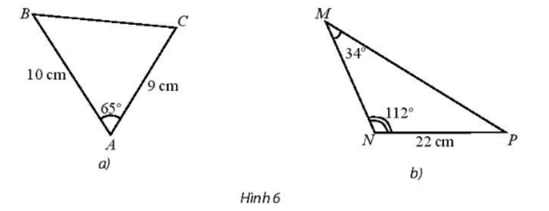 Sách bài tập Toán 10 Bài 2: Định lí côsin và định lí sin - Chân trời sáng tạo (ảnh 1)