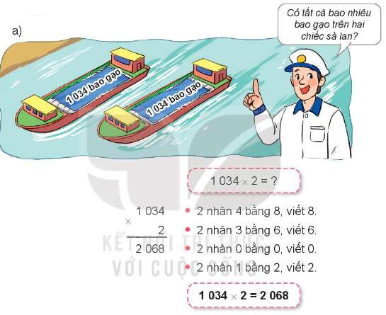 Lý thuyết Nhân số có bốn chữ số với số có một chữ số (Kết nối tri thức 2022) hay, chi tiết | Toán lớp 3 (ảnh 1)