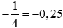 Trong các phát biểu sau, phát biểu nào đúng? (A) -1/4 = 0.25