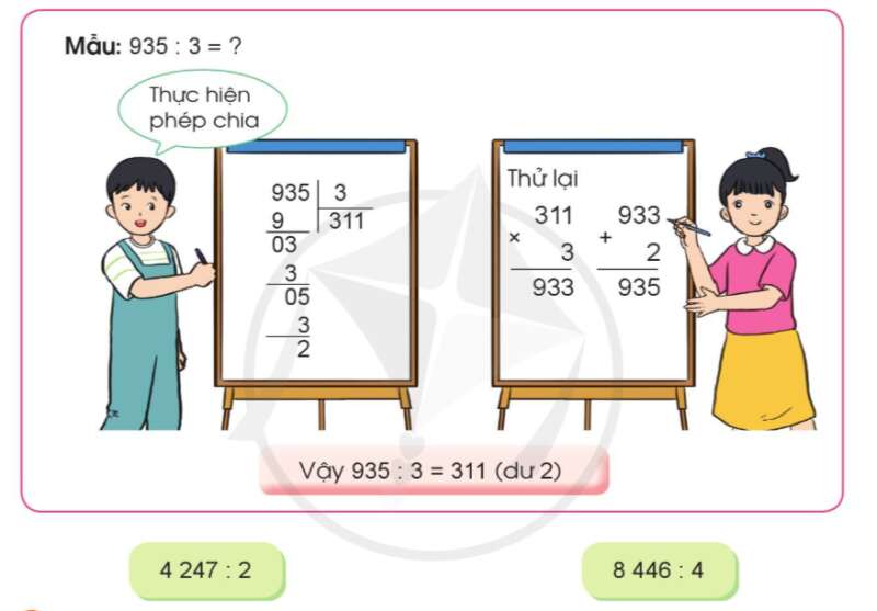 Toán lớp 3 trang 65, 66 Chia cho số có một chữ số trong phạm vi 100 000 | Cánh diều (ảnh 4)