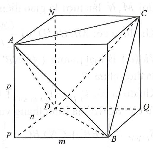 Cho tứ diện ABCD có AB=CD=11m, BC=AD=20m, BD=AC=21m  Tính thể tích khối tứ diện ABCD. (ảnh 1)