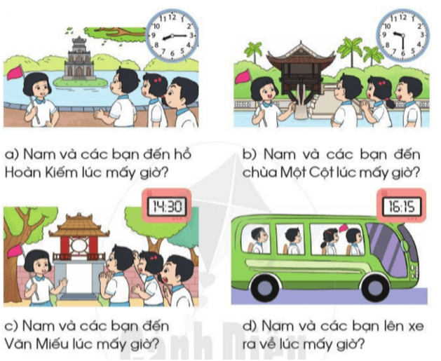 Giải Toán lớp 2 trang 34, 35 Giờ - Phút | Giải bài tập Toán lớp 2 Cánh diều