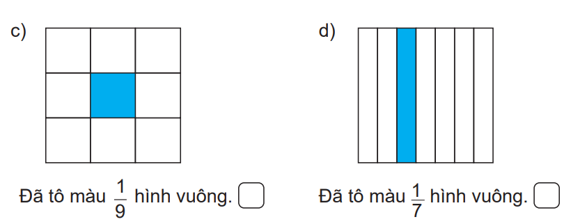 Vở bài tập Toán lớp 3 Tập 1 trang 37, 38, 39, 40 Bài 14: Một phần mấy - Kết nối tri thức (ảnh 1)