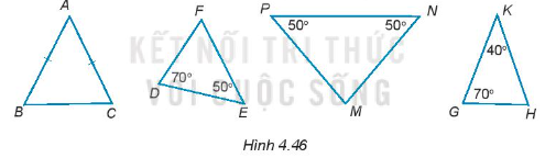 Sách bài tập Toán 7 Bài 16: Tam giác cân. Đường trung trực của đoạn thẳng - Kết nối tri thức (ảnh 1)