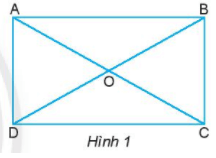 Cho hình chữ nhật ABCD (Hình 1). Đo rồi so sánh các cạnh và góc