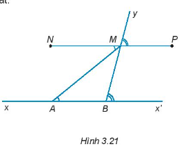 Sách bài tập Toán 7 Bài 10: Tiên đề Euclid. Tính chất của hai đường thẳng song song - Kết nối tri thức (ảnh 1)